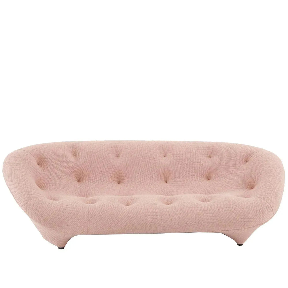 Contemporary fabric 3 seater sofa conch appa in white background.