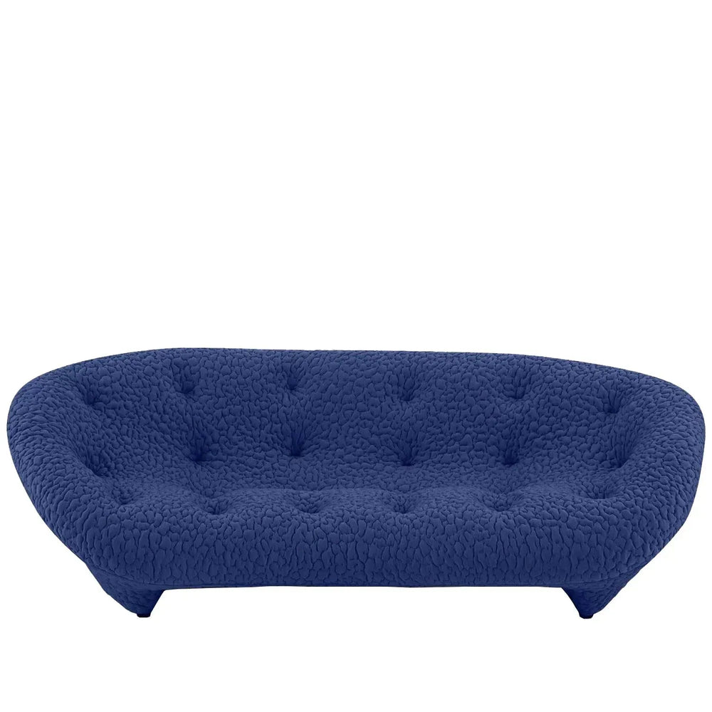 Contemporary fabric 3 seater sofa conch moby in white background.