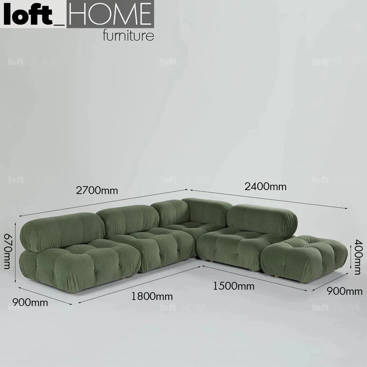 Contemporary fabric l shape sectional sofa camaleonda 3+l+ottoman size charts.