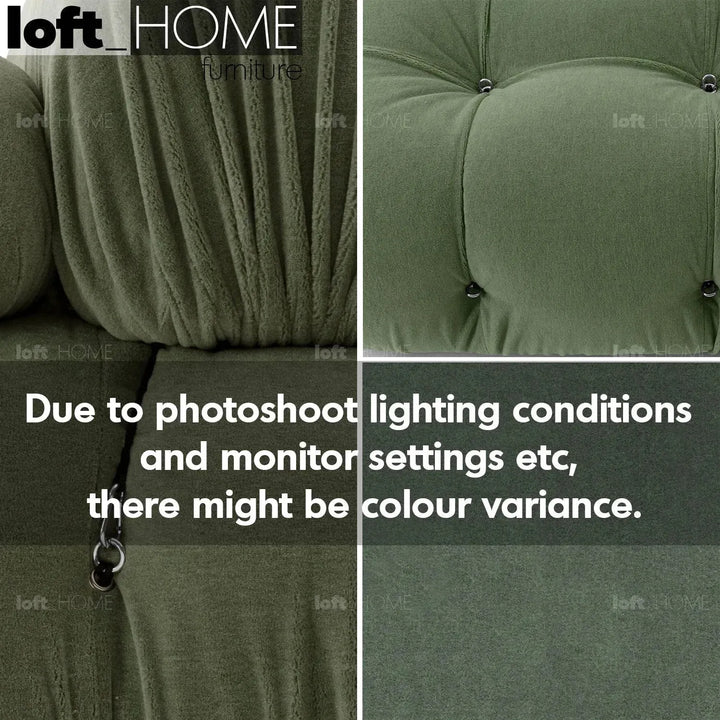Contemporary fabric ottoman camaleonda material variants.