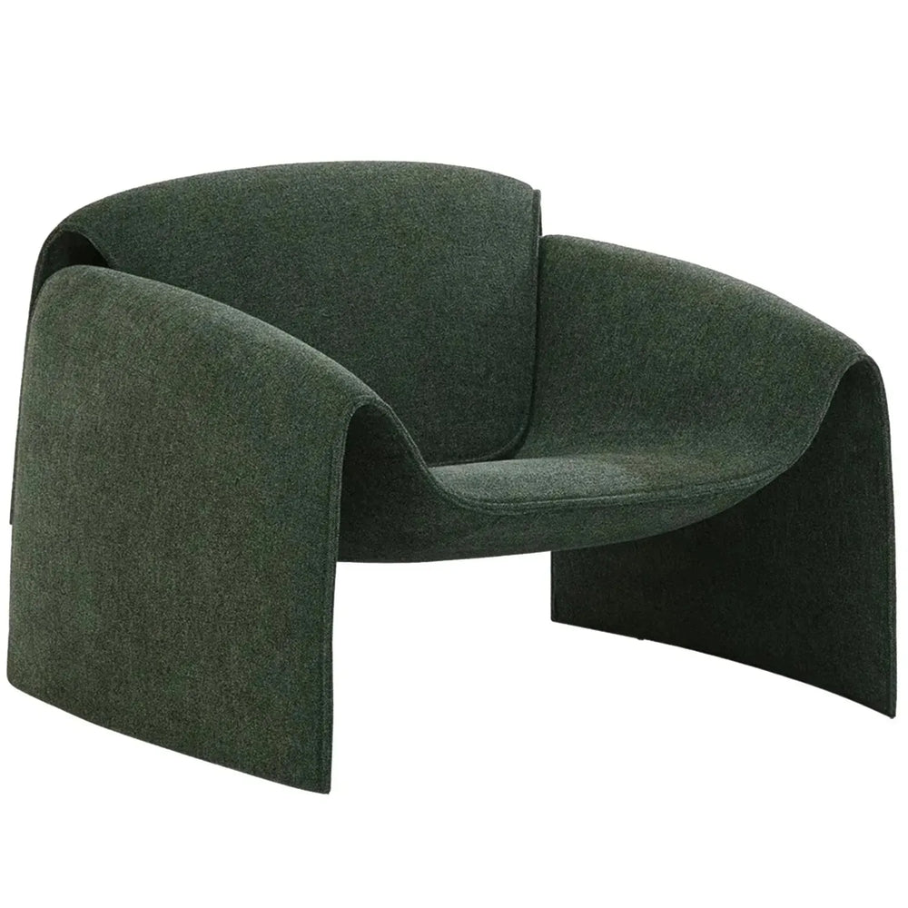 Contemporary teddy fabric 1 seater sofa le club in white background.