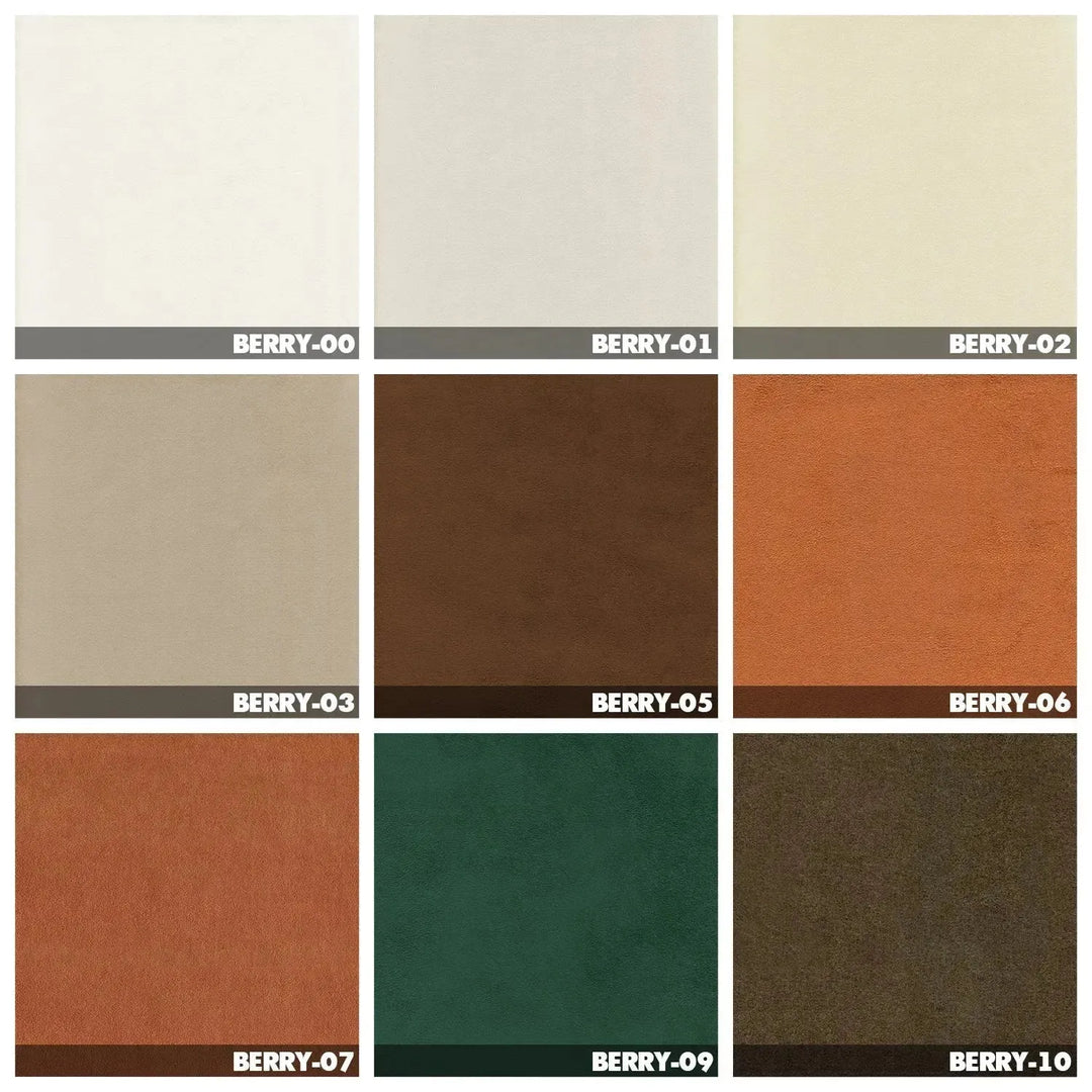 Contemporary velvet dining chair celeste color swatches.