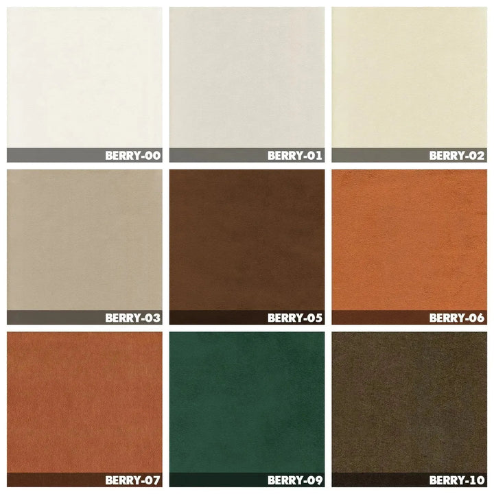 Contemporary velvet dining chair celeste color swatches.