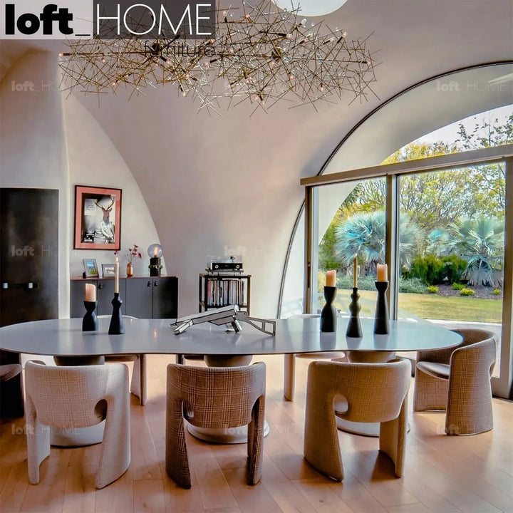 Contemporary velvet dining chair celeste environmental situation.