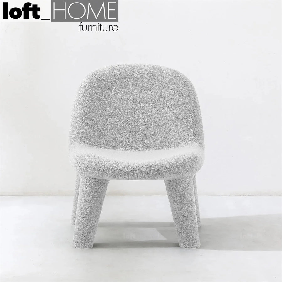 Cream boucle 1 seater sofa max primary product view.