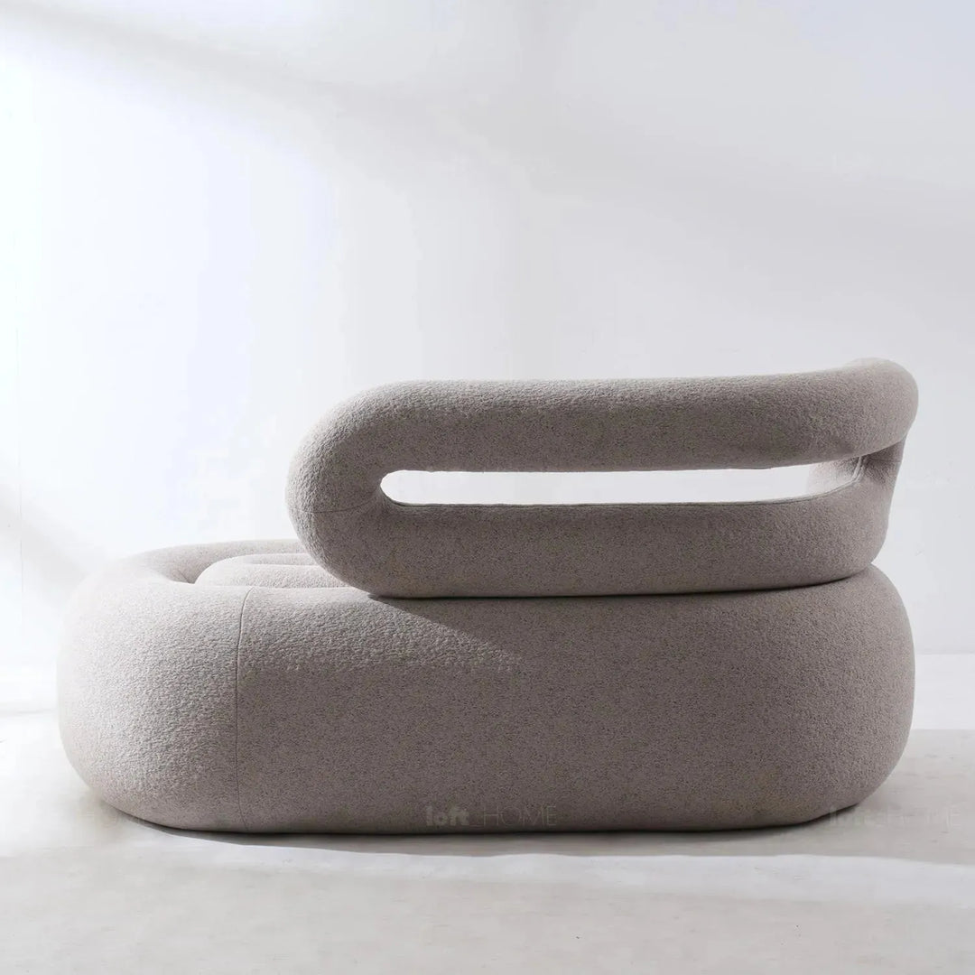 Cream boucle 2 seater sofa meringue material variants.