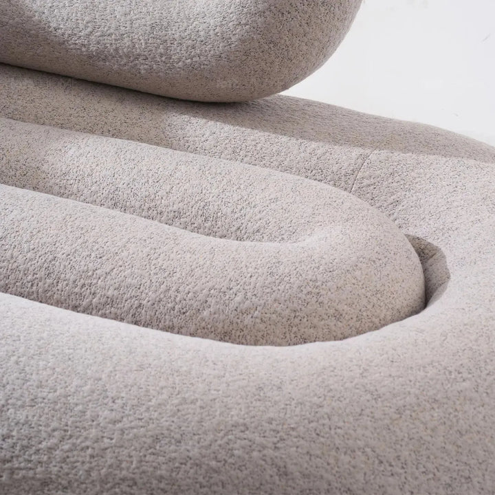 Cream boucle 2 seater sofa meringue in real life style.
