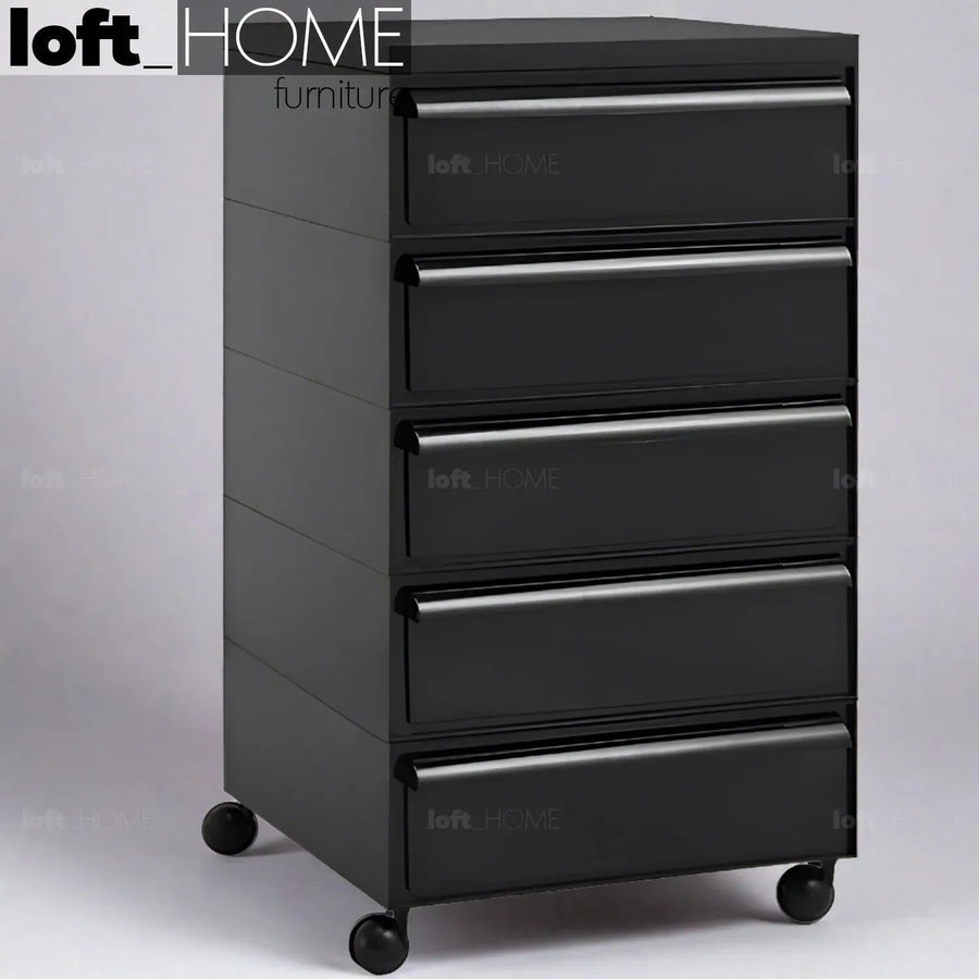 Contemporary plastic drawer cabinet truffle 5 drawer primary product view.