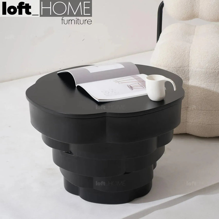 Contemporary wood side table parfait primary product view.