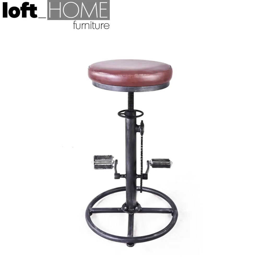 (Fast Delivery) Industrial Wood Height Adjustable Bar Stool BICYCLE Color Variant