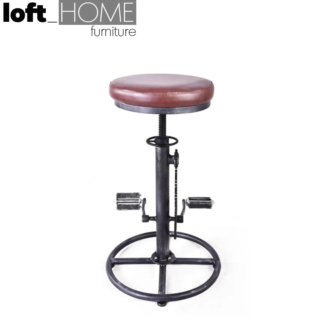 (Fast Delivery) Industrial Wood Height Adjustable Bar Stool BICYCLE Color Variant
