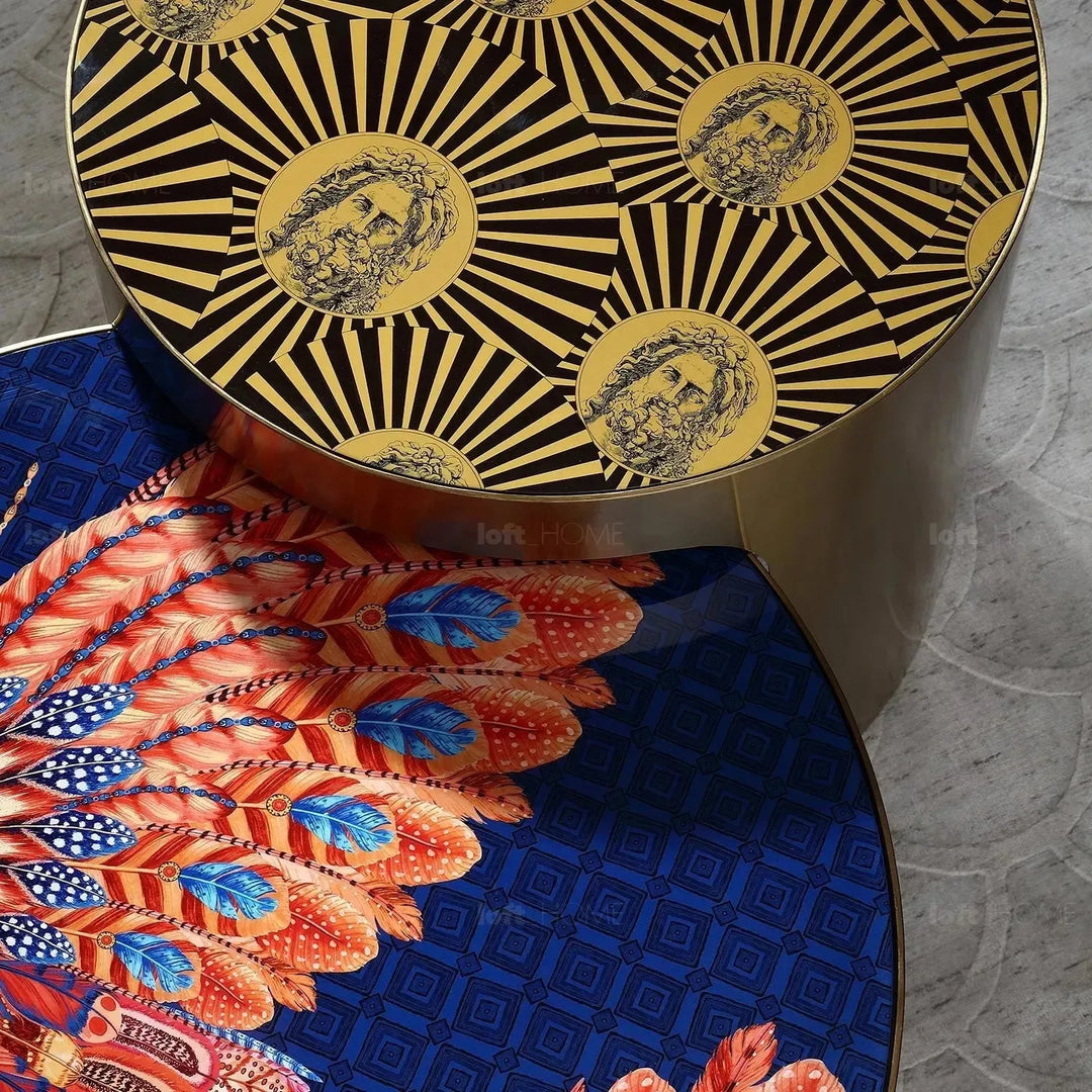 Eclectic steel coffee table butterfly in real life style.