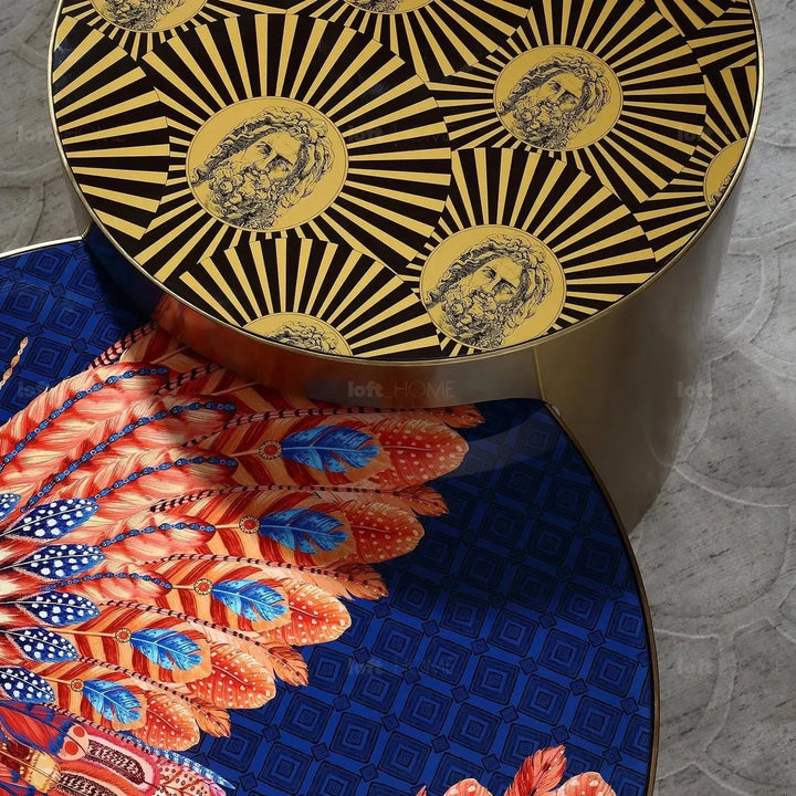 Eclectic steel coffee table butterfly in real life style.