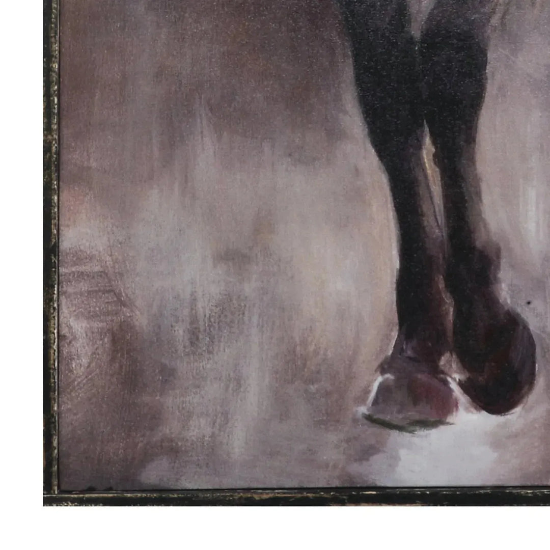Horse framed wall decor color swatches.