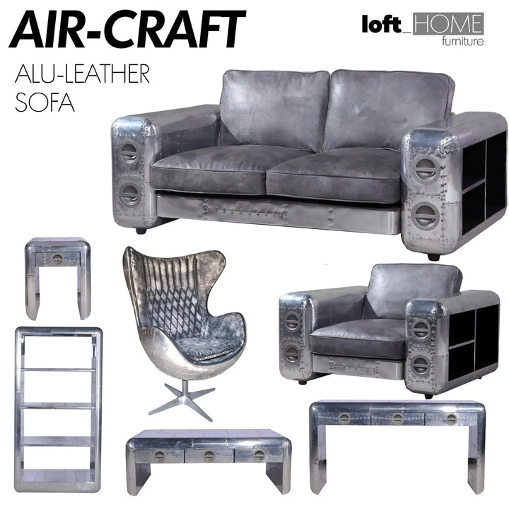 Industrial aluminium bookshelf aircraft material variants.