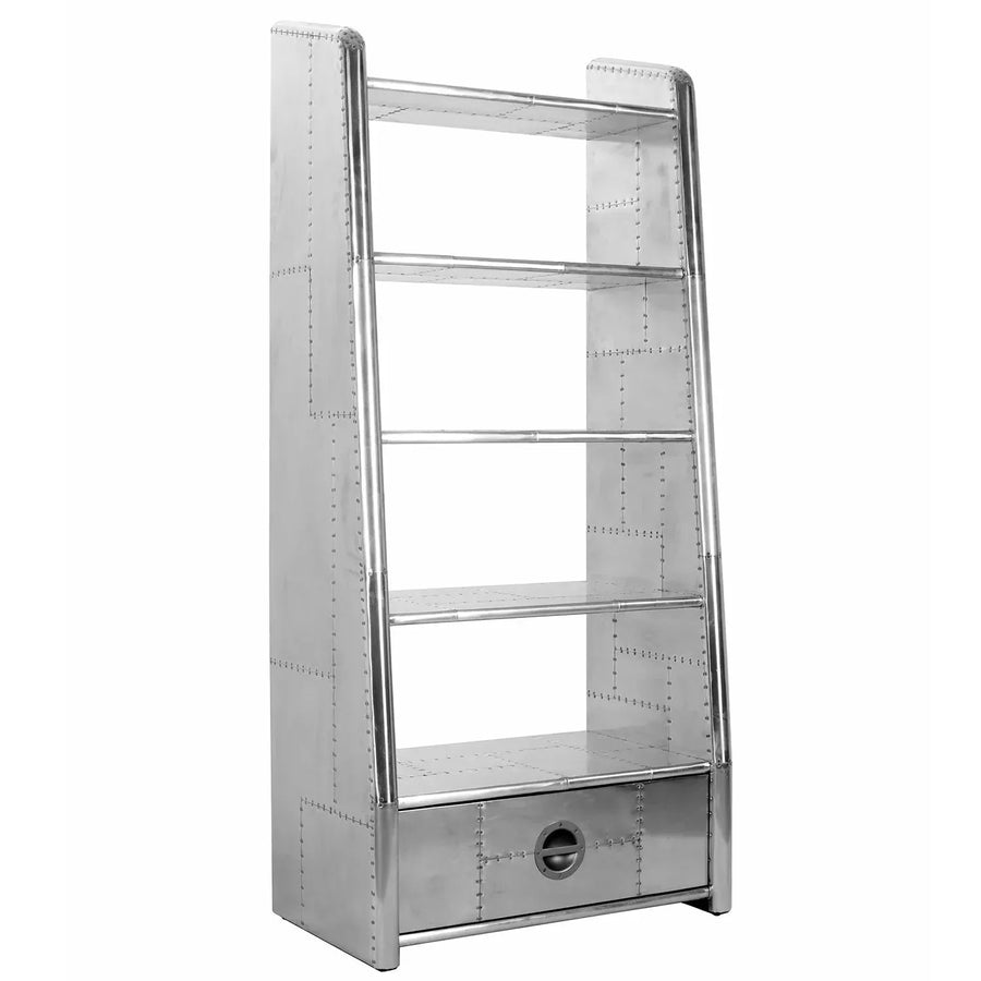 Industrial aluminium bookshelf aircraft primary product view.