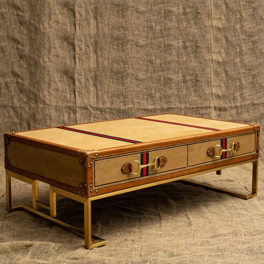 Vintage canvas coffee table guccio primary product view.