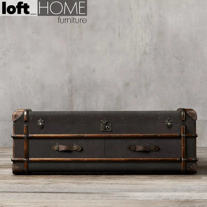 Vintage canvas tv console richards trunk primary product view.