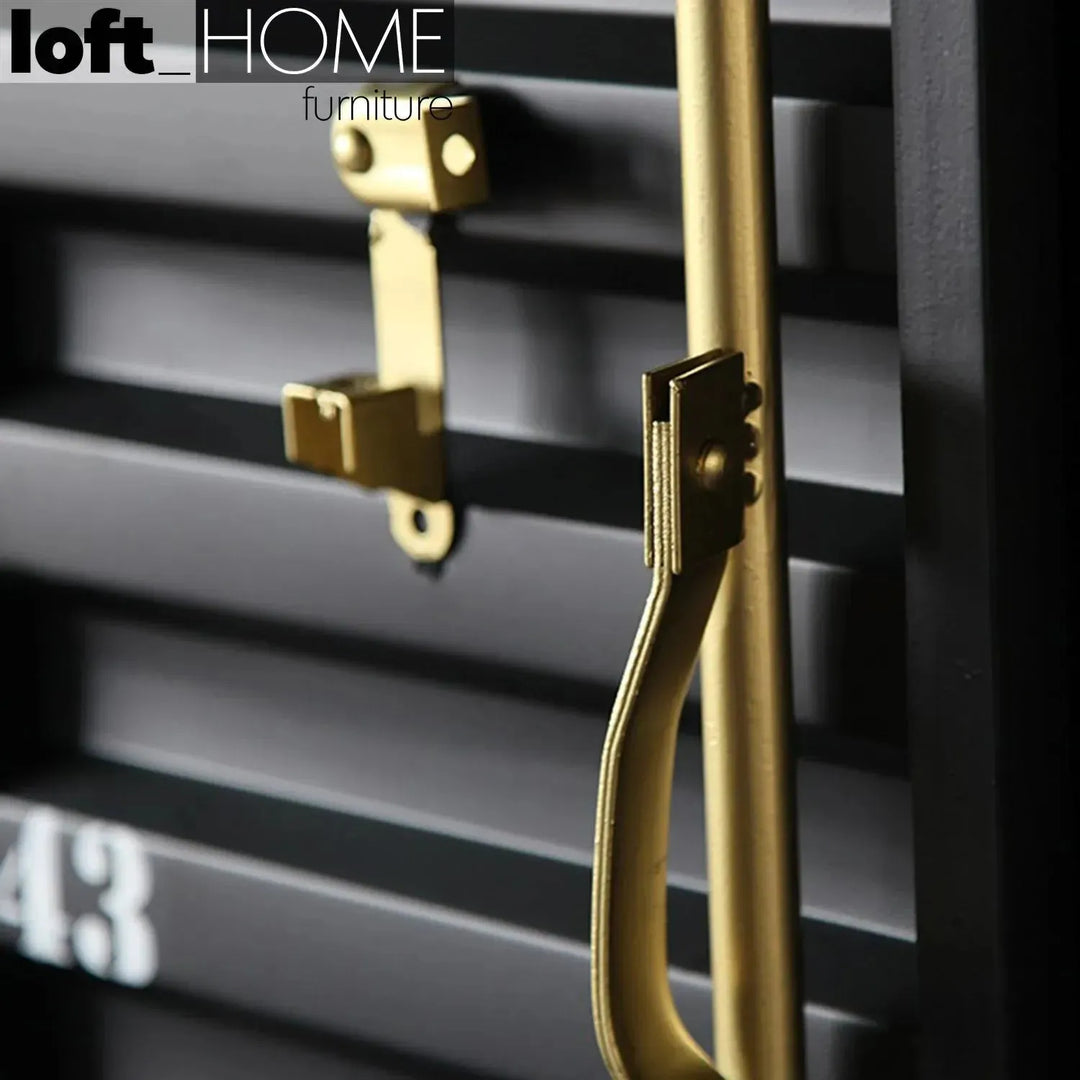 Industrial metal storage cabinet container 4 doors in real life style.