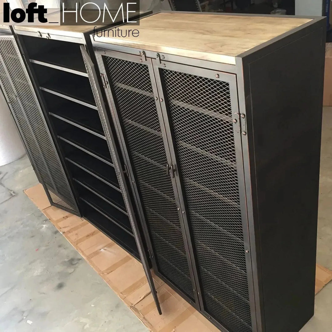 Industrial steel shoe cabinet mysteel in details.