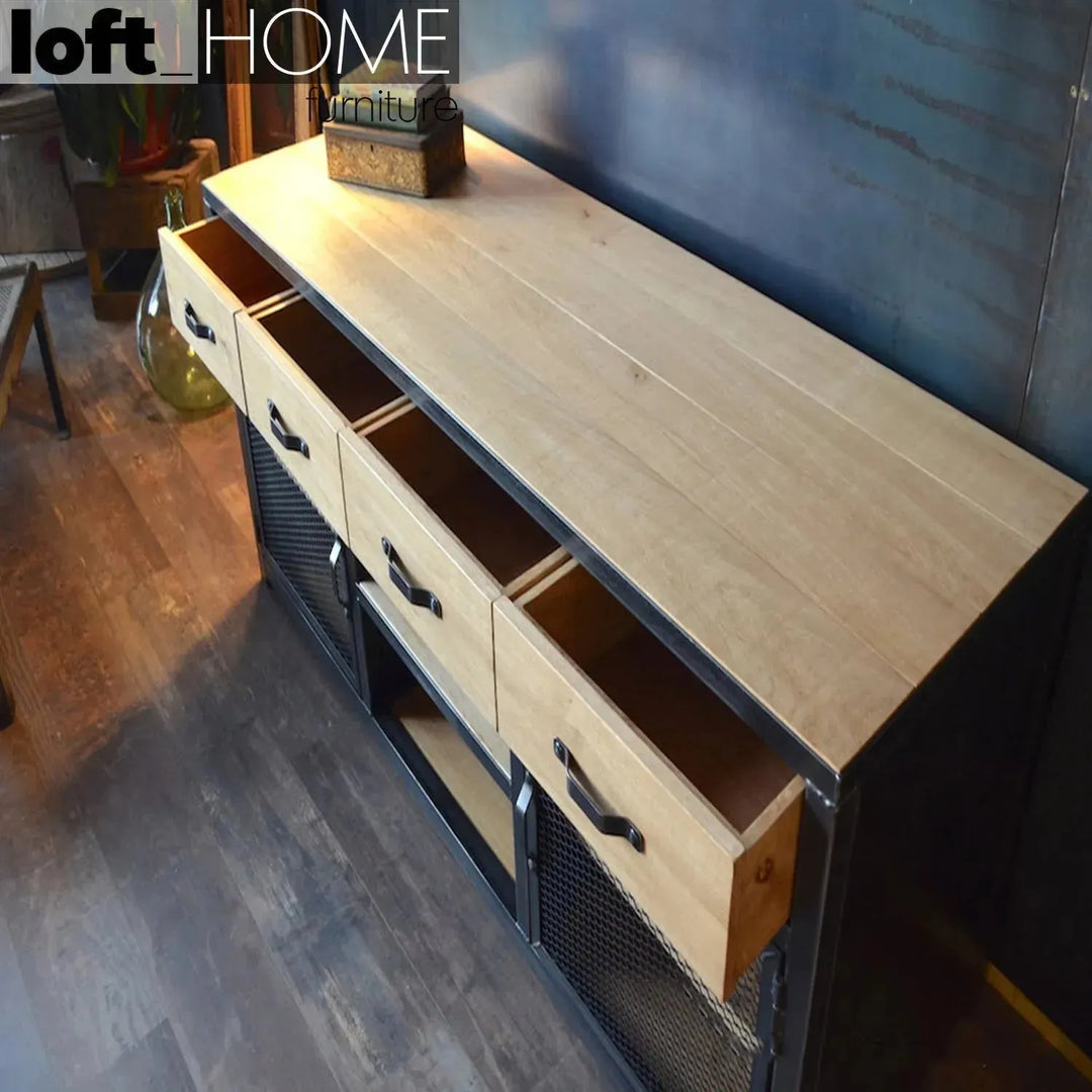 Industrial steel storage cabinet mysteel in real life style.