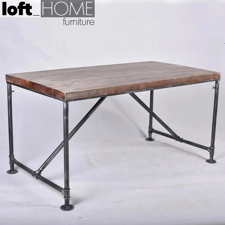 Industrial wood dining table pipe color swatches.
