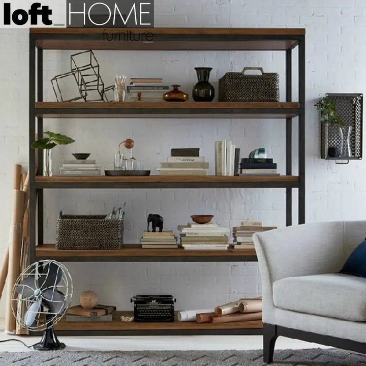 Industrial wood display shelf mysteel s material variants.