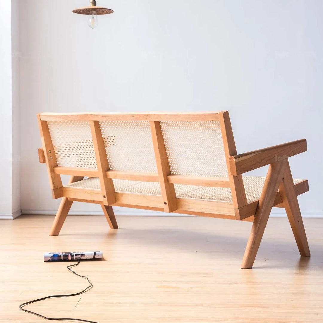 Scandinavian rattan 3 seater sofa chandigarh with context.