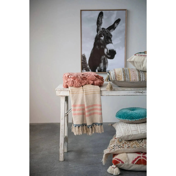 Mdf & canvas wall plaque, donkey decor color swatches.