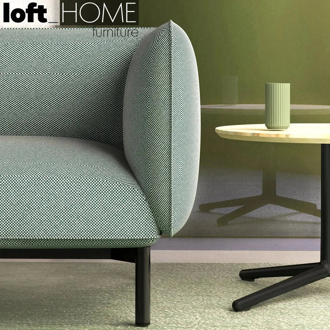 Minimalist fabric 1 seater sofa mello in details.