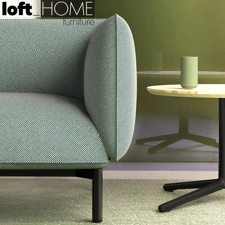 Minimalist fabric 1 seater sofa mello in details.