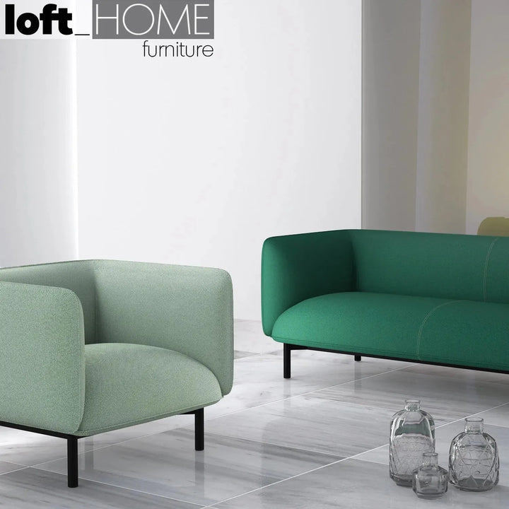 Minimalist fabric 1 seater sofa mello in real life style.