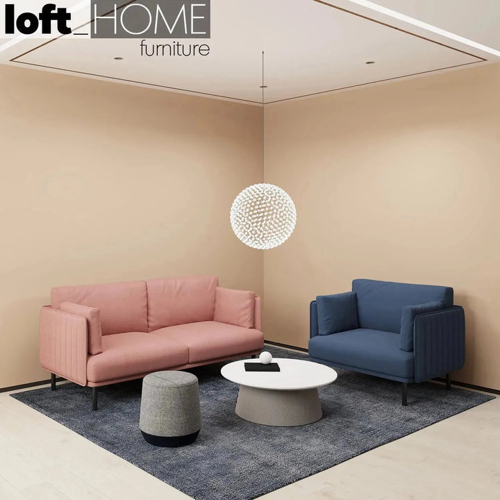 Minimalist fabric 1 seater sofa muti in real life style.