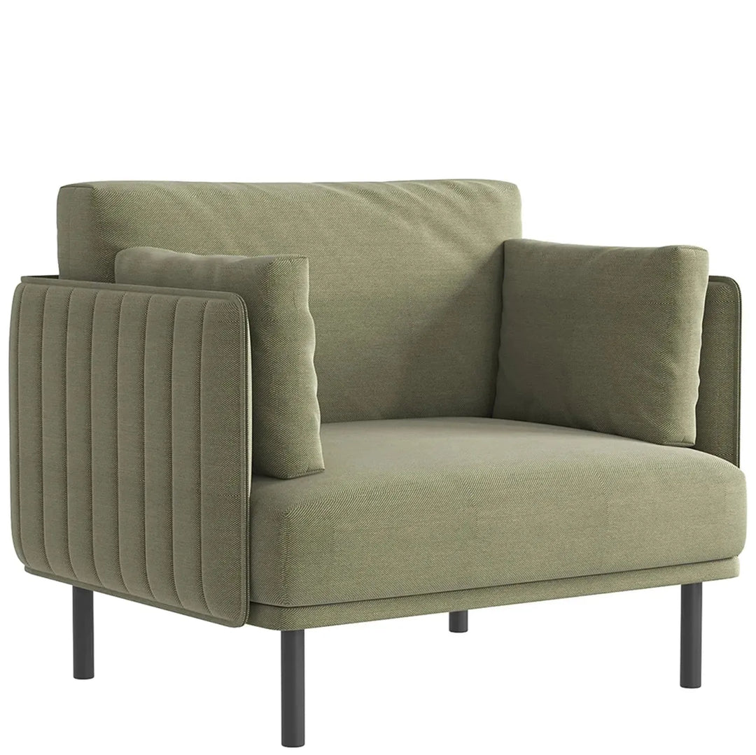 Minimalist fabric 1 seater sofa muti in still life.