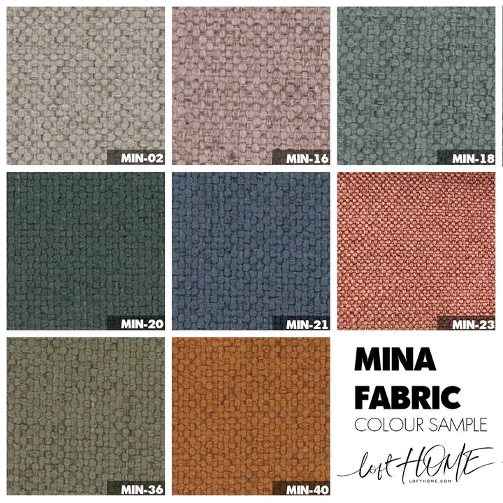 Minimalist fabric 1 seater sofa muti color swatches.