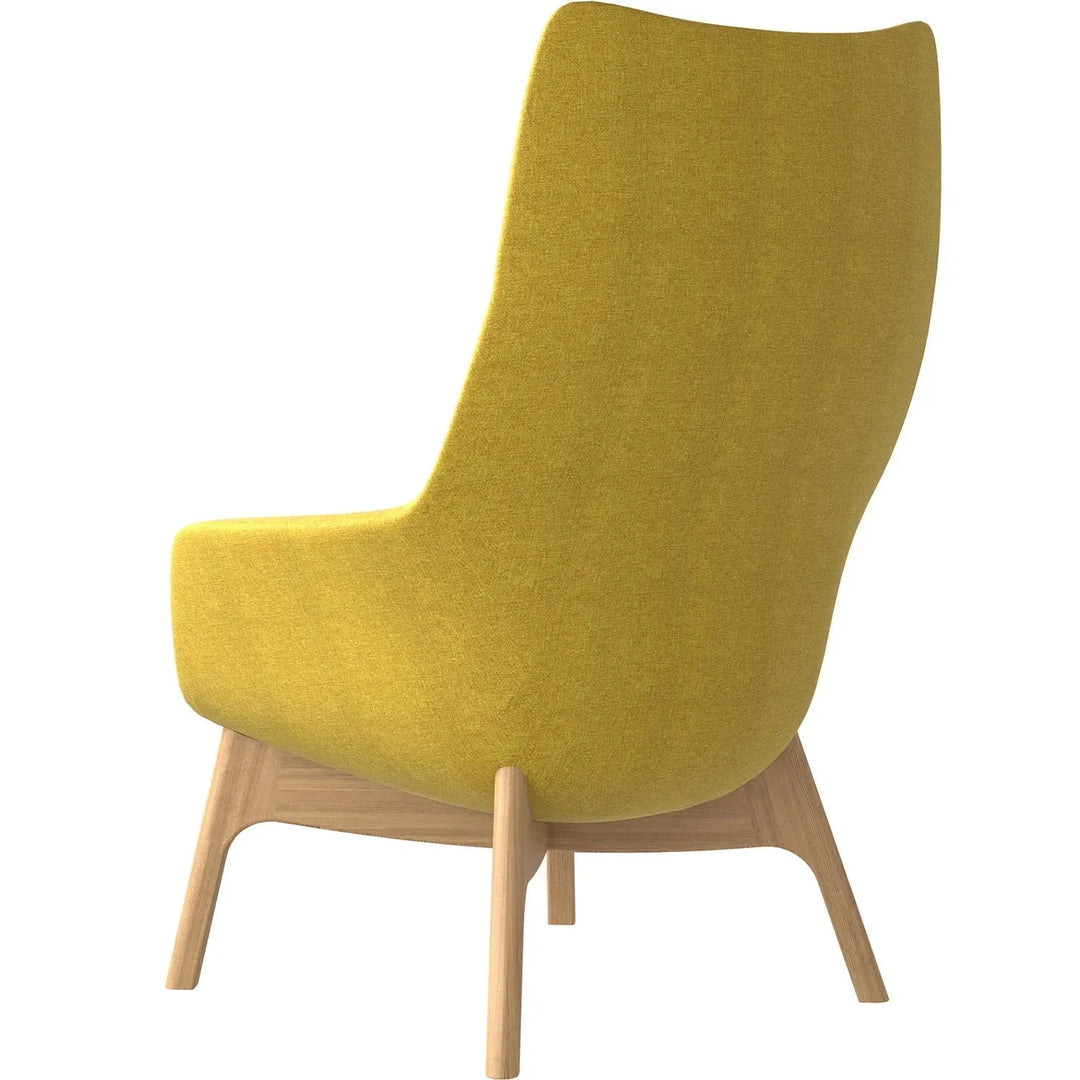 Scandinavian fabric 1 seater sofa sys high back in real life style.
