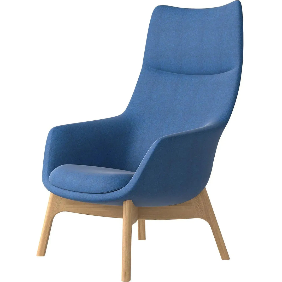 Scandinavian fabric 1 seater sofa sys high back in still life.