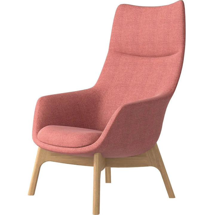 Scandinavian fabric 1 seater sofa sys high back in details.
