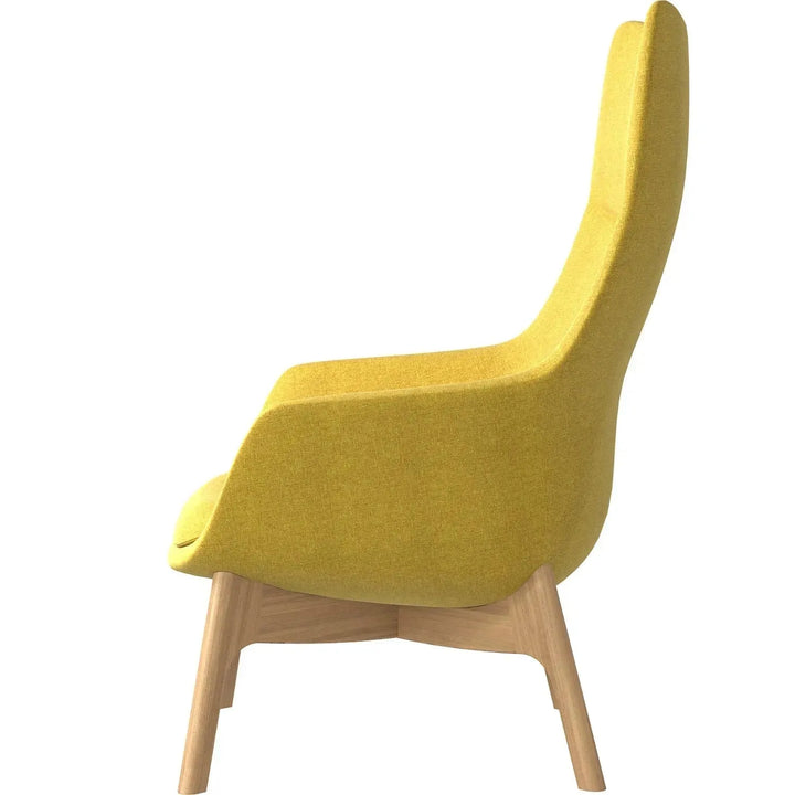 Scandinavian fabric 1 seater sofa sys high back material variants.