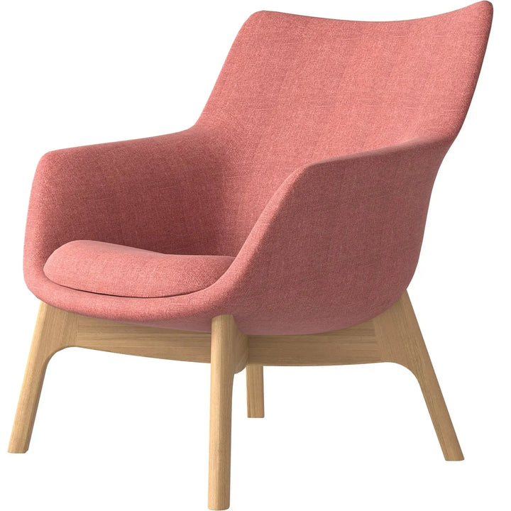 Scandinavian fabric 1 seater sofa sys low back in close up details.