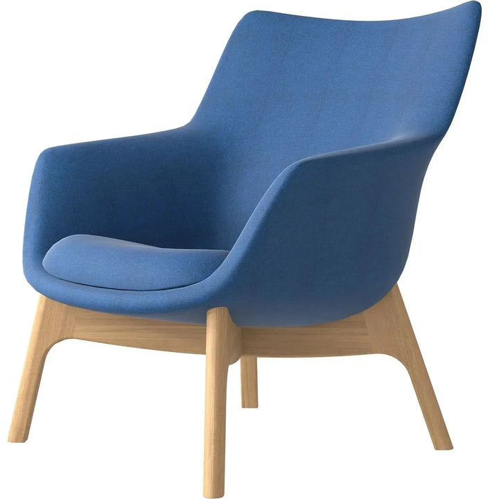 Scandinavian fabric 1 seater sofa sys low back in still life.