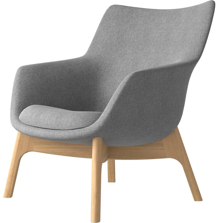 Scandinavian fabric 1 seater sofa sys low back in details.
