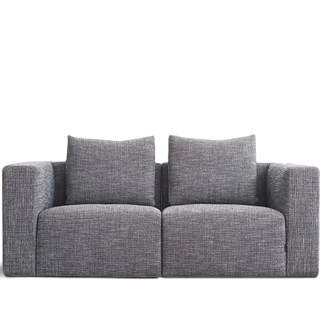 Minimalist fabric 2 seater sofa bri layered structure.