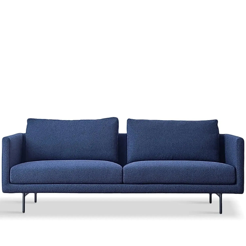 Minimalist fabric 2 seater sofa rina in white background.