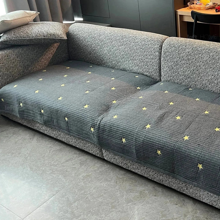 Minimalist fabric 3 seater sofa bri environmental situation.