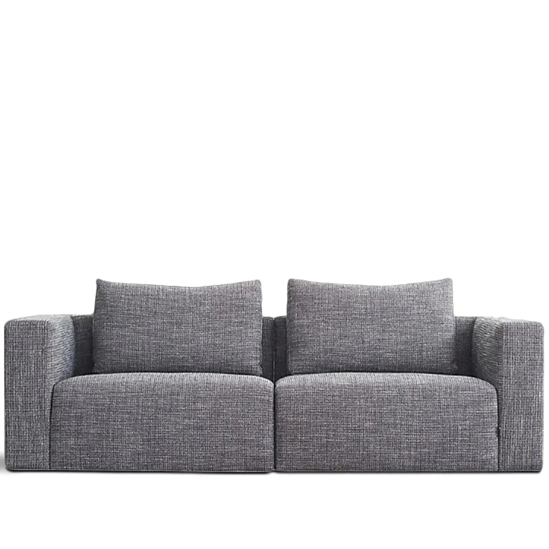 Minimalist fabric 3 seater sofa bri layered structure.
