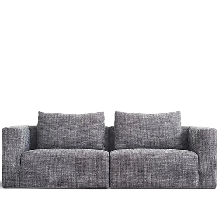 Minimalist fabric 3 seater sofa bri layered structure.