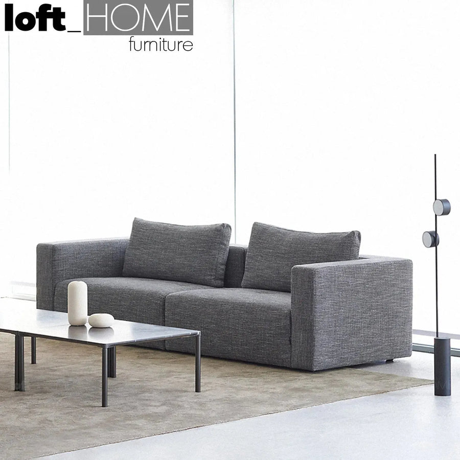 Minimalist fabric 3 seater sofa bri primary product view.