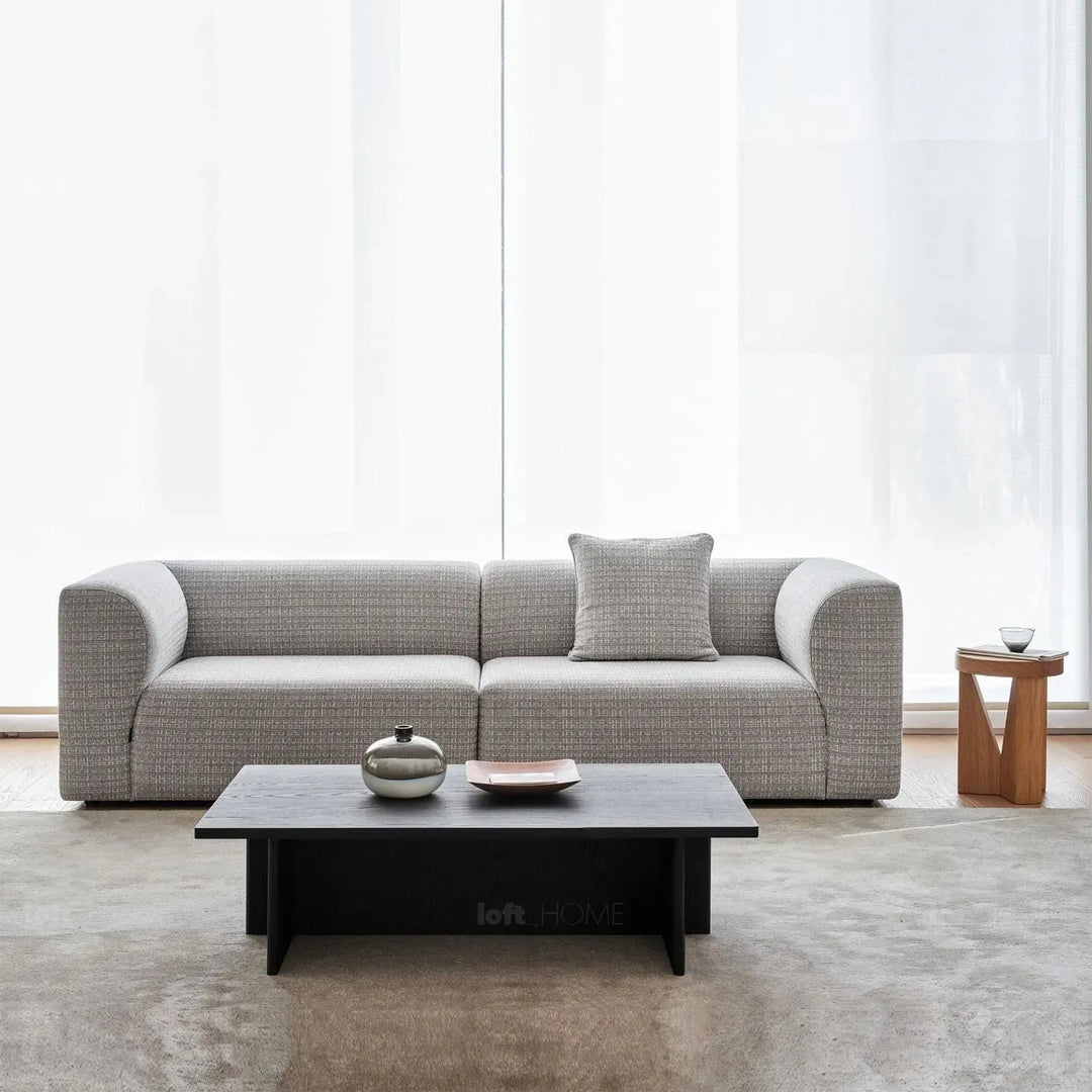 Minimalist fabric 3 seater sofa flower situational feels.