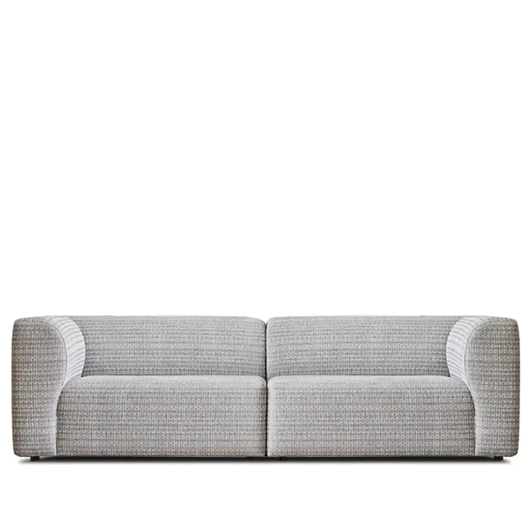 Minimalist fabric 3 seater sofa flower detail 3.